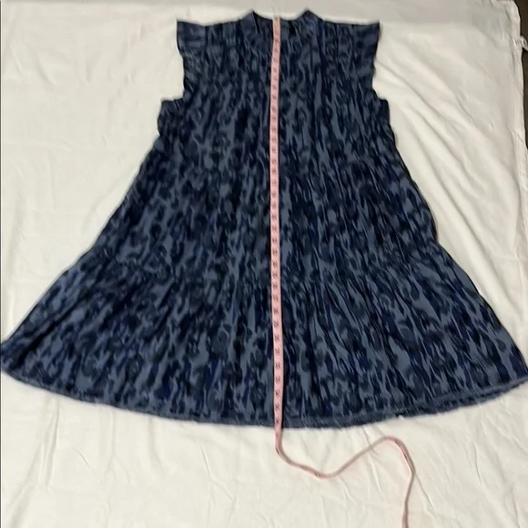 Anthropologie Navy Patterned Mini Dress - Picture 4 of 9